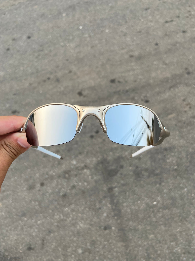 Óculos de sol Romeu 2 Plasma Lentes Liquid Metal (cinza espelhado) Kit Branco