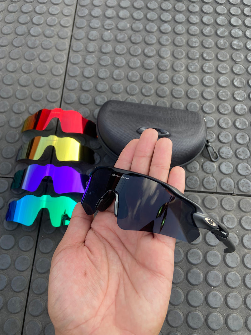 Kit Radar Óculos de Sol Radar Ev All Black + 4 Lentes + case (estojo de brinde)