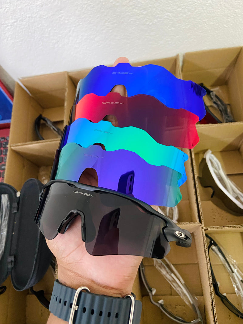 Kit Radar Óculos de Sol Radar Ev All Black + 4 Lentes
