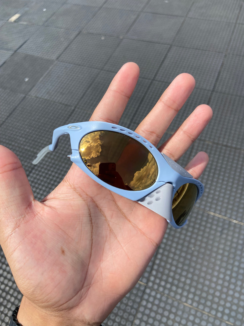 Óculos de Sol Plantaris Azul Lentes Gold Café