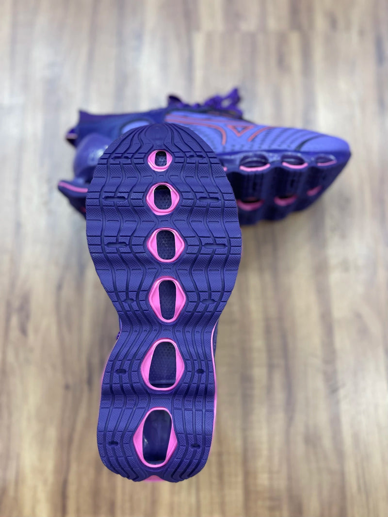 Tênis Mizuno Pro 14 Lilás e rosa importado Vietnã
