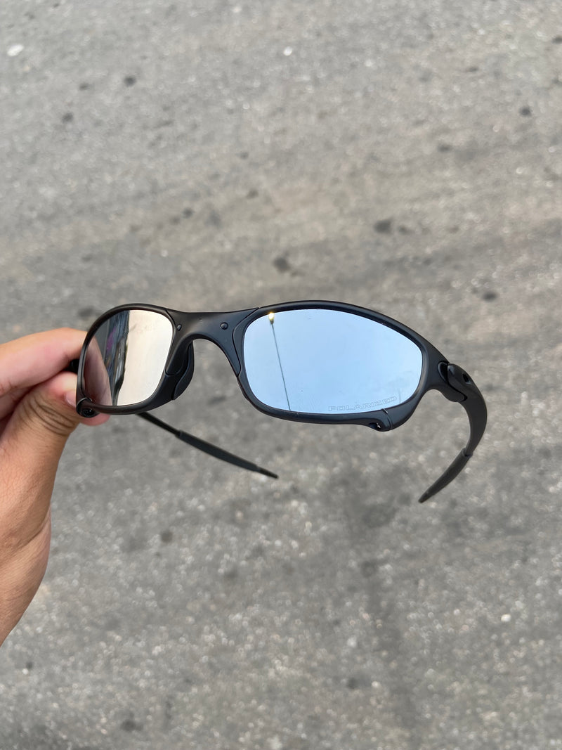 Óculos de sol Juliet Carbon Lentes Liquid Metal (cinza espelhado)