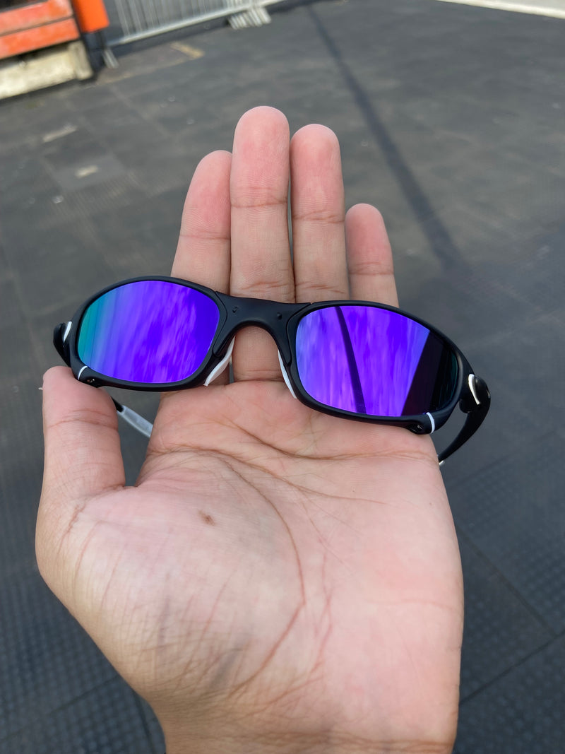 Óculos de Sol Juliet Carbon Lentes Roxa Kit Branco