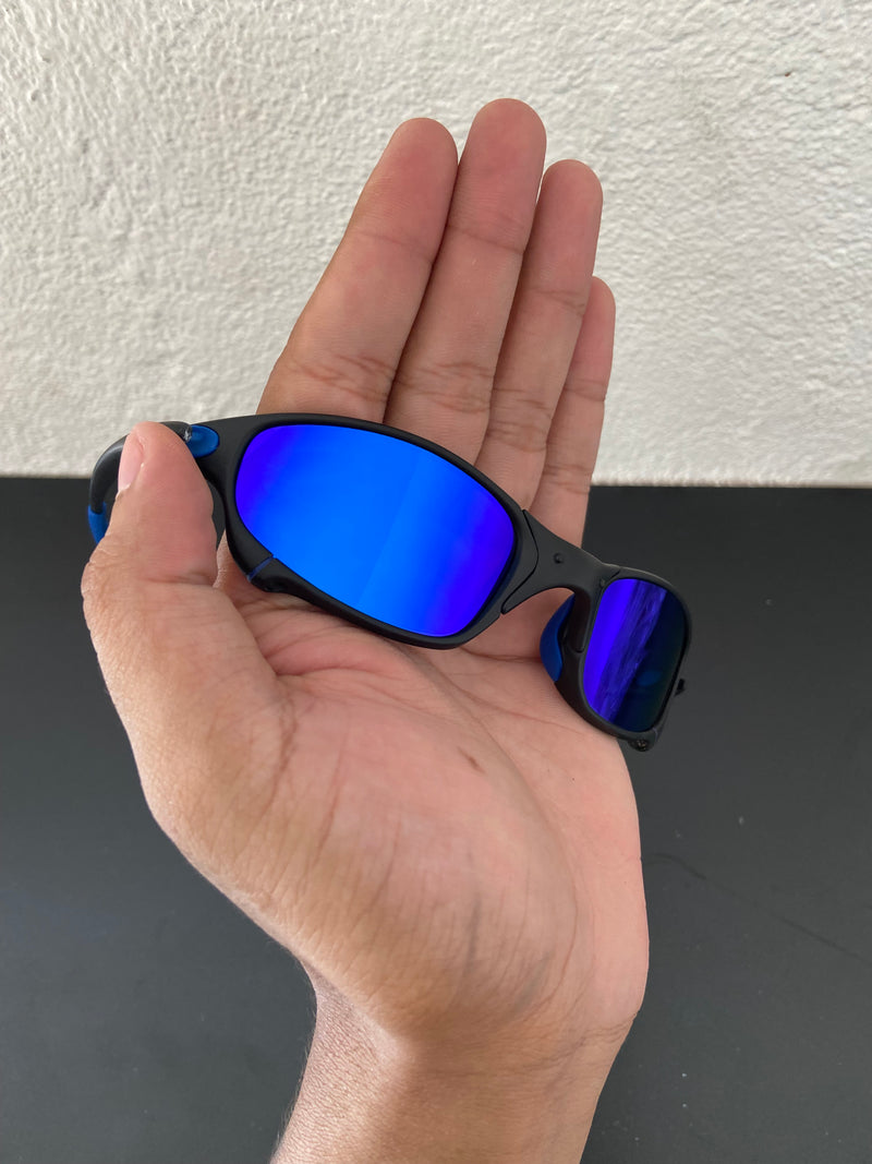 Óculos de Sol Juliet Carbon Lentes Neon Blue (azul escuro) Kit Azul
