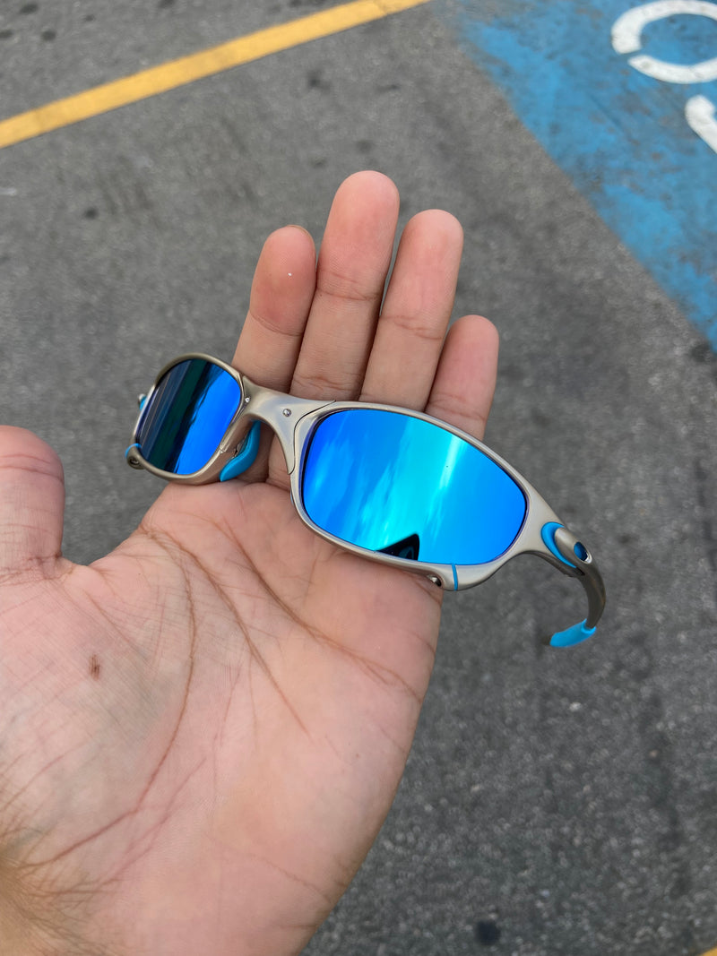 Óculos de sol Juliet Plasma Lentes Ice Thug kit azul kit azul
