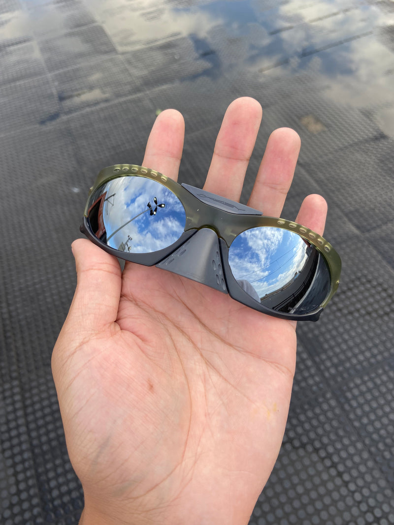 Óculos de sol Plantaris verde militar Lentes Liquid Metal