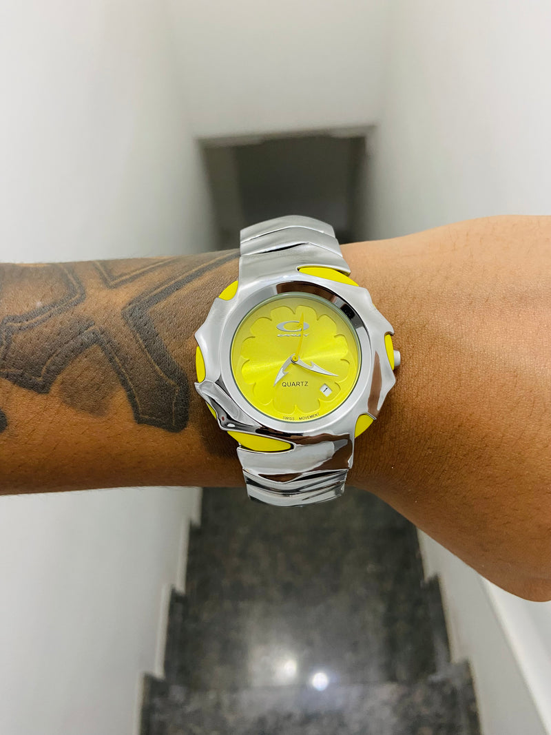 Relógio Blade Prata e Amarelo