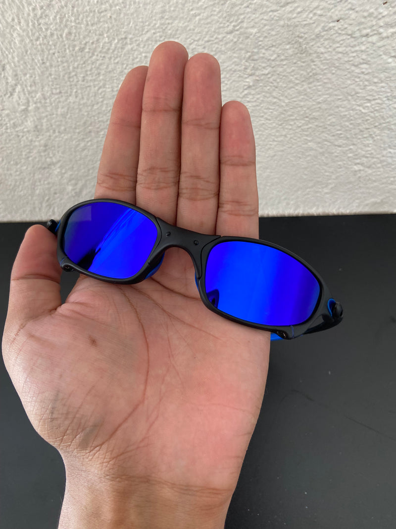 Óculos de Sol Juliet Carbon Lentes Neon Blue (azul escuro) Kit Azul