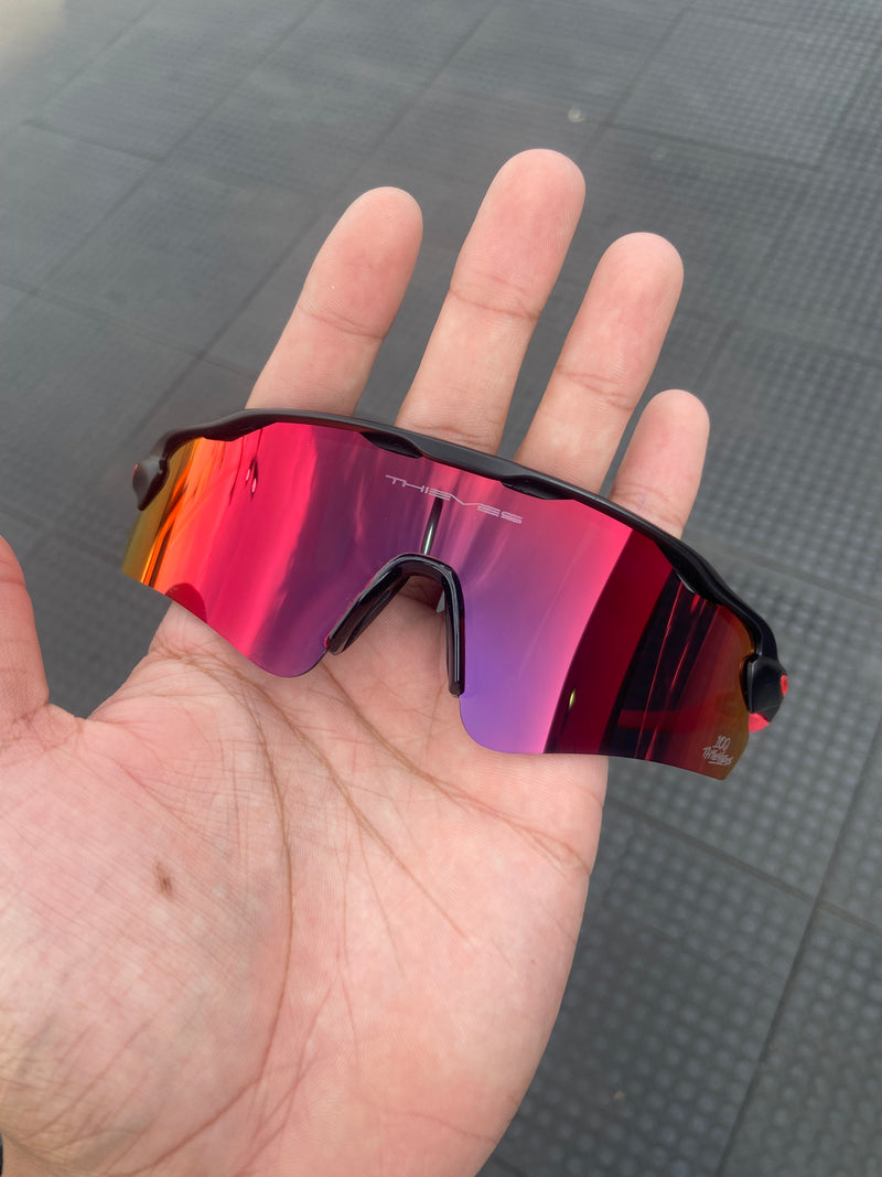 Óculos de sol Radar Ev 100 Thieves Lente Torch (vermelho escuro)