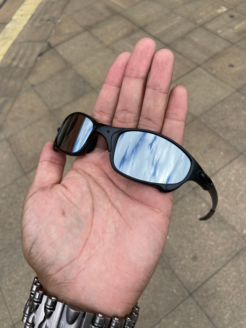 Óculos de sol Juliet Carbon Lentes Liquid Metal (cinza espelhado)