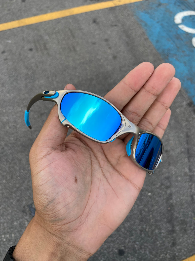 Óculos de sol Juliet Plasma Lentes Ice Thug kit azul kit azul