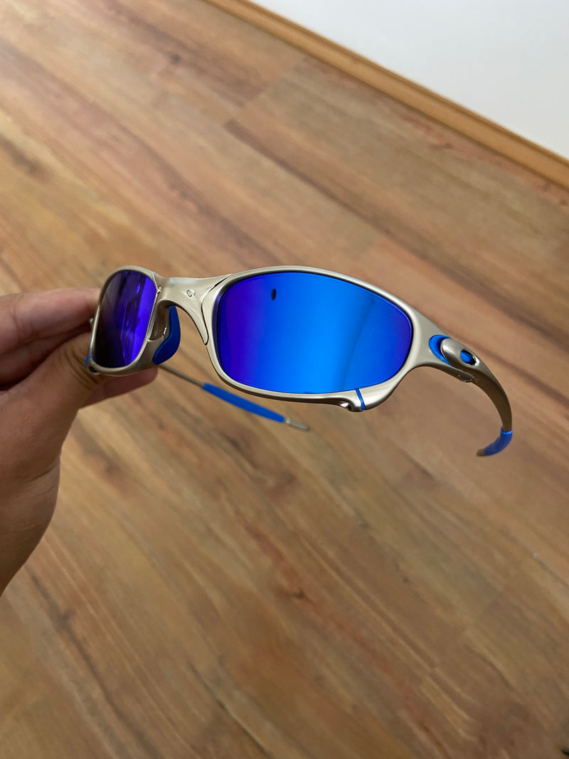 Óculos de Sol Juliet Plasma Lentes Neon Blue Kit Azul