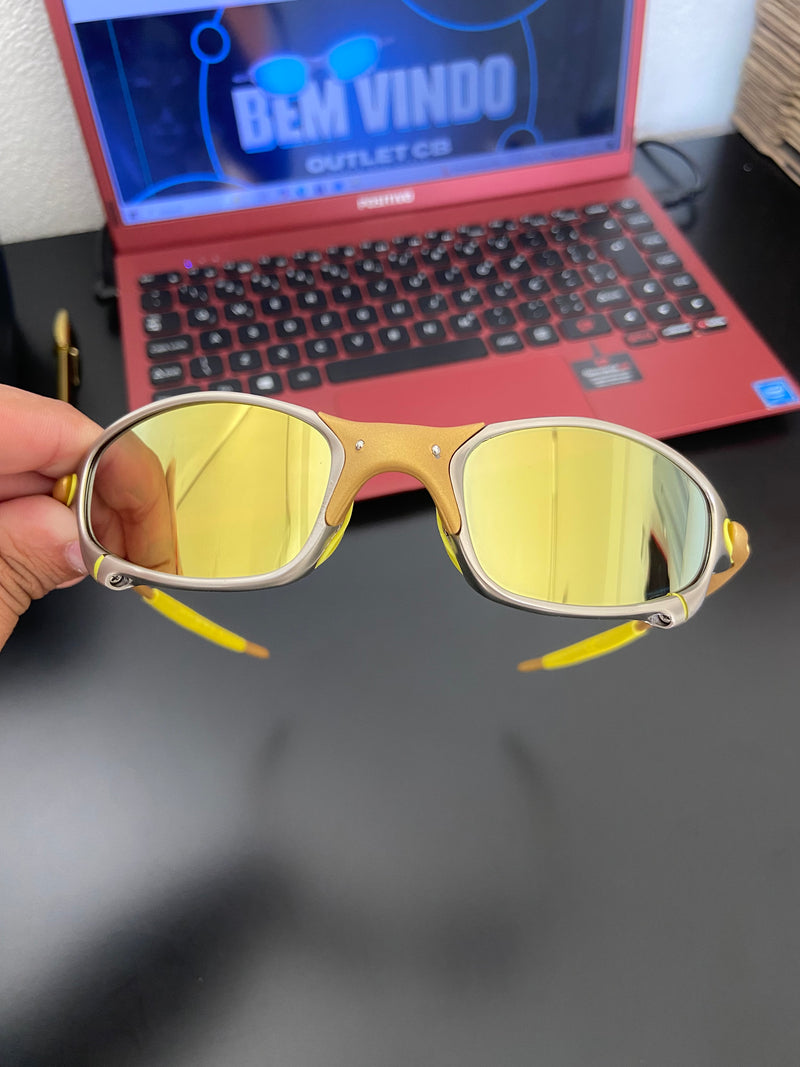 Óculos de sol Juliet 24k Lentes Gold Kit Amarelo