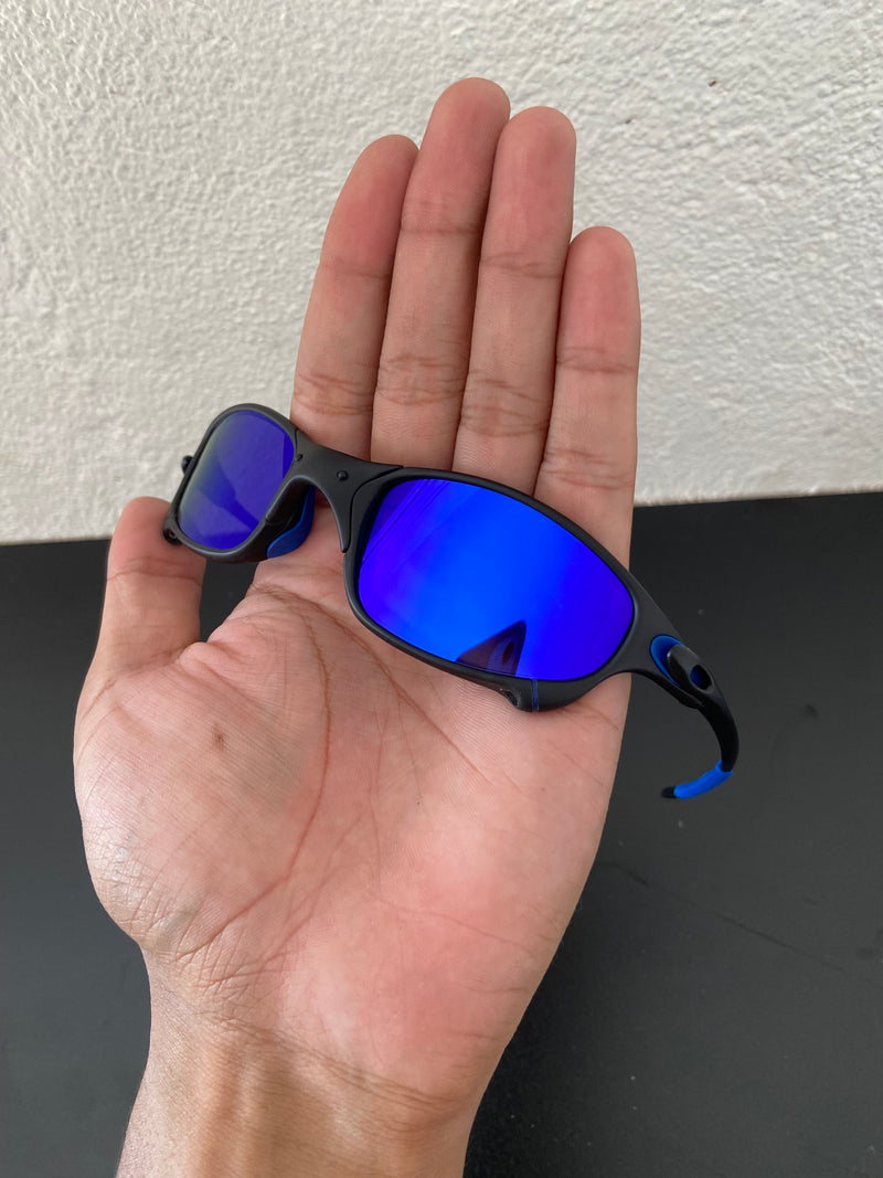 Óculos de Sol Juliet Carbon Lentes Neon Blue (azul escuro) Kit Azul