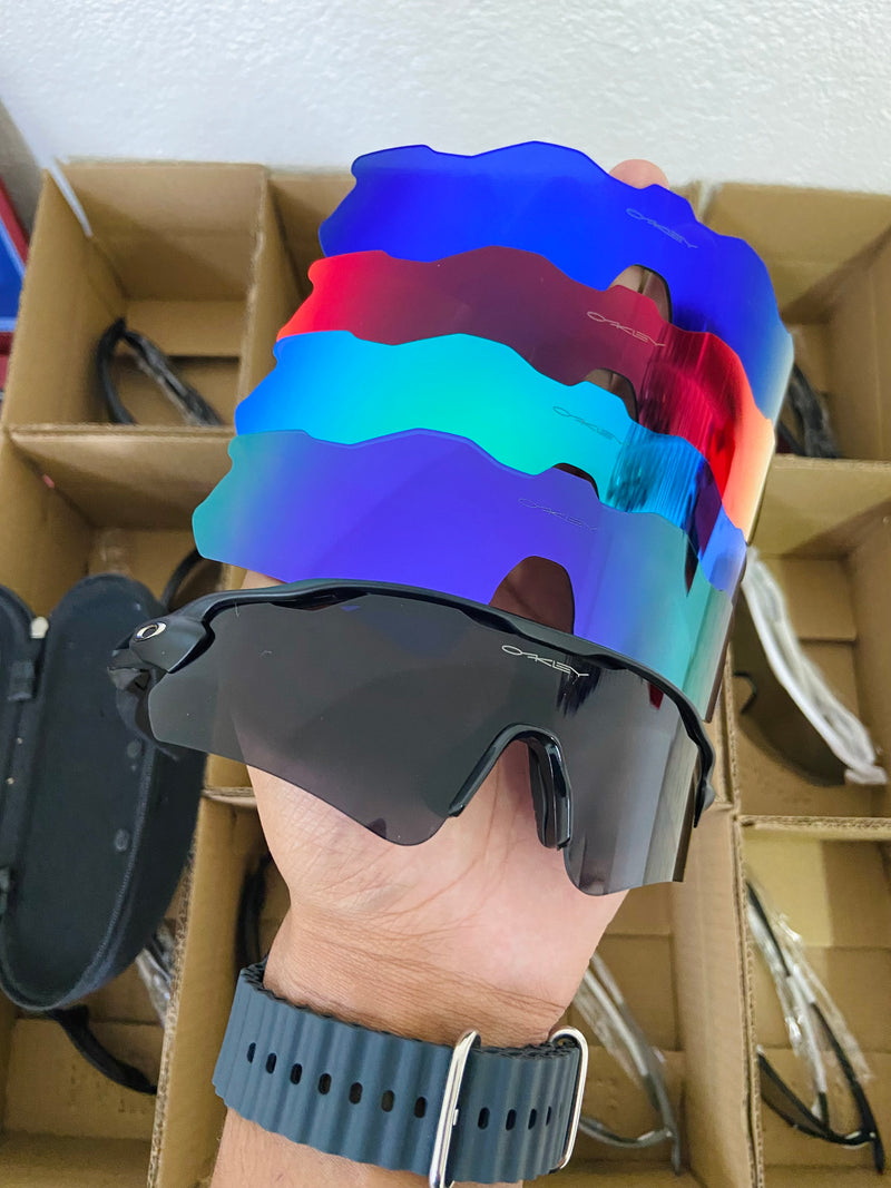 Kit Radar Óculos de Sol Radar Ev All Black + 4 Lentes