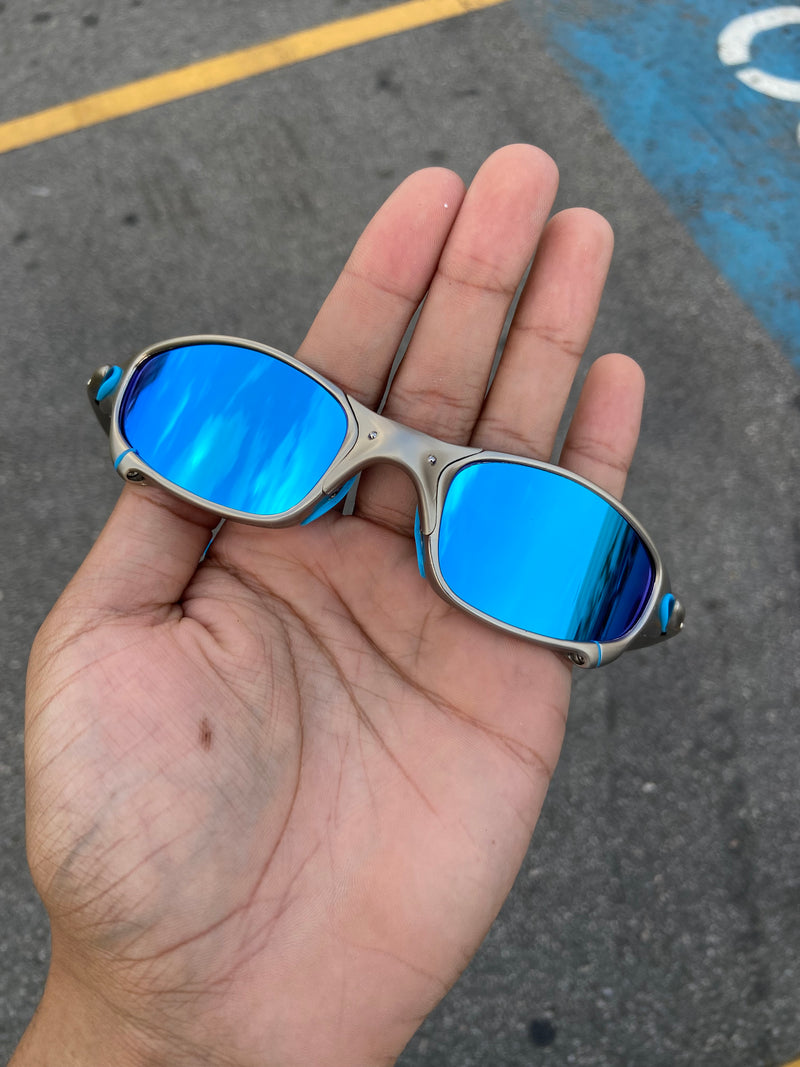 Óculos de sol Juliet Plasma Lentes Ice Thug kit azul kit azul