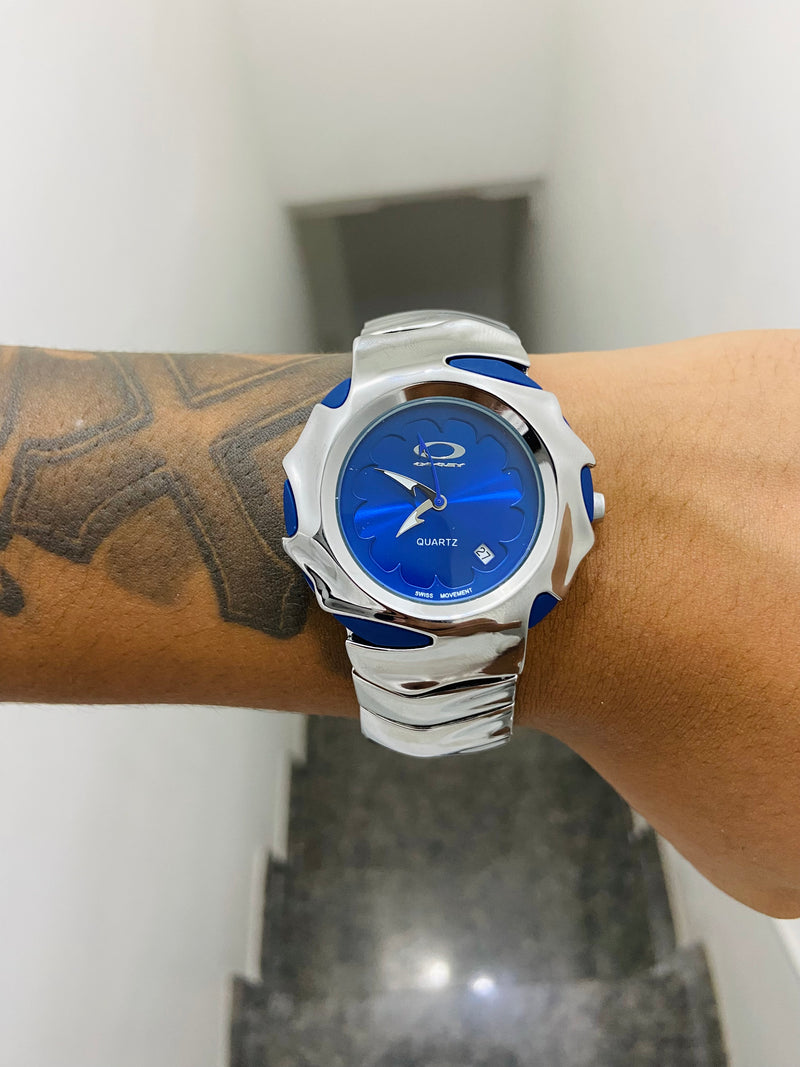 Relógio Blade Prata e Azul escuro