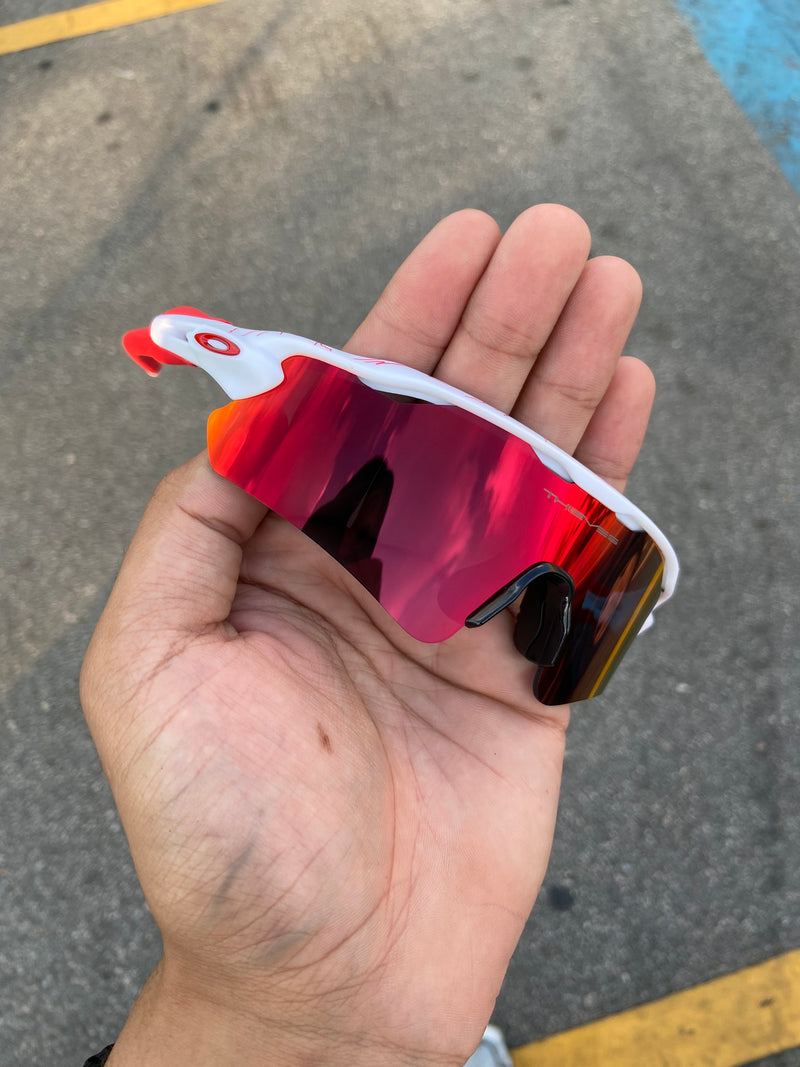 Óculos de Radar Ev Branco/vermelho Lente Torch Radar Ev edição 100 Thieves