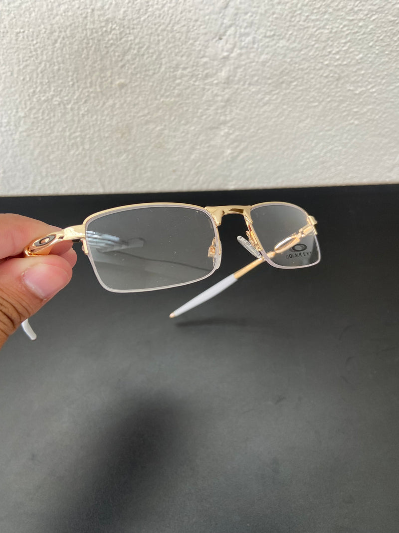 Óculos de descanso dourado kit branco armação com molinha