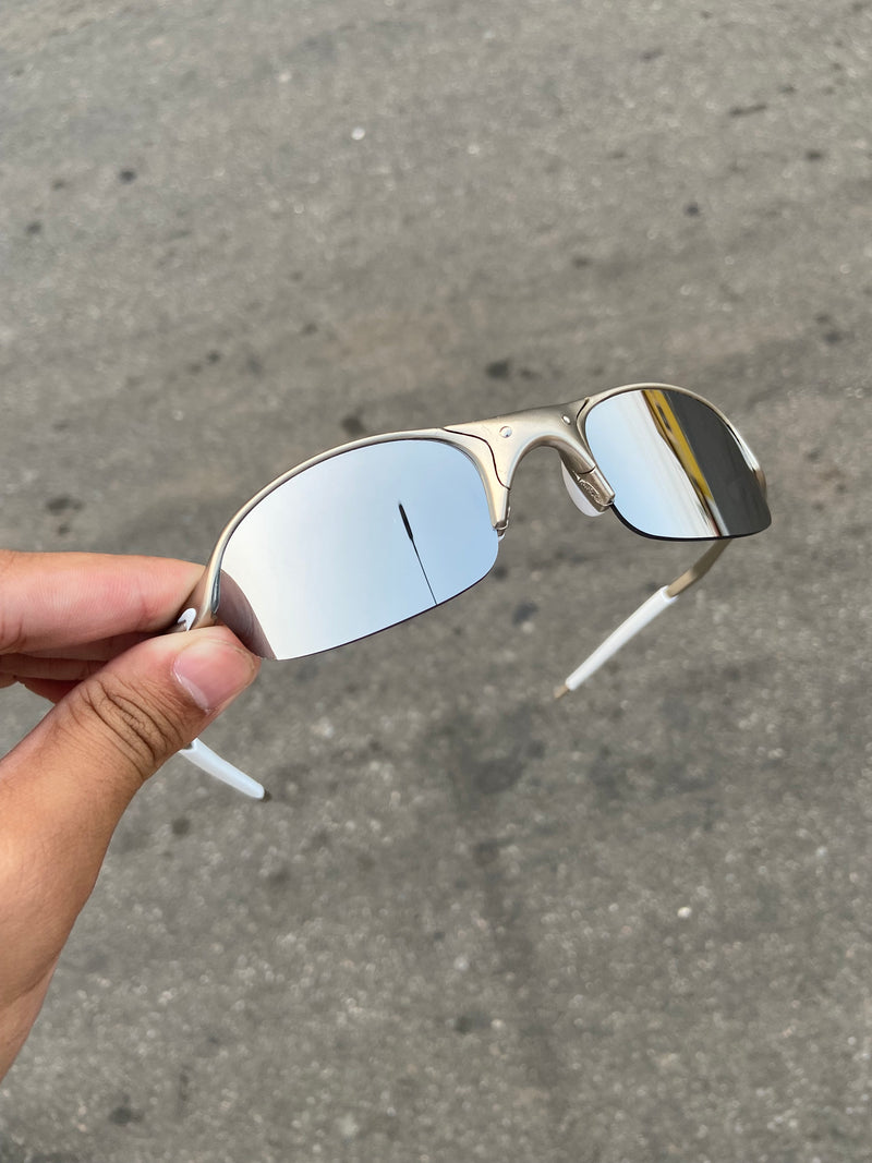 Óculos de sol Romeu 2 Plasma Lentes Liquid Metal (cinza espelhado) Kit Branco