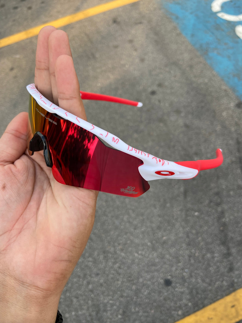 Óculos de Radar Ev Branco/vermelho Lente Torch Radar Ev edição 100 Thieves