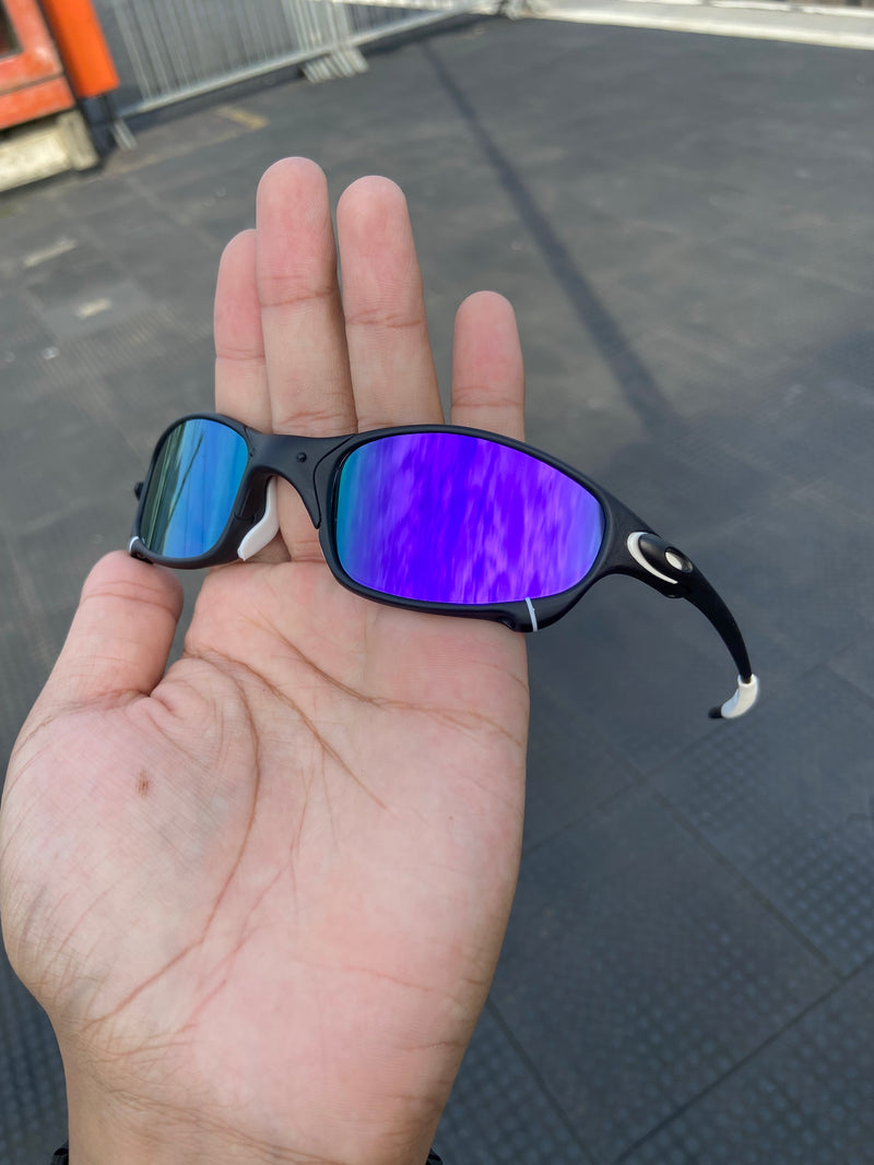 Óculos de Sol Juliet Carbon Lentes Roxa Kit Branco