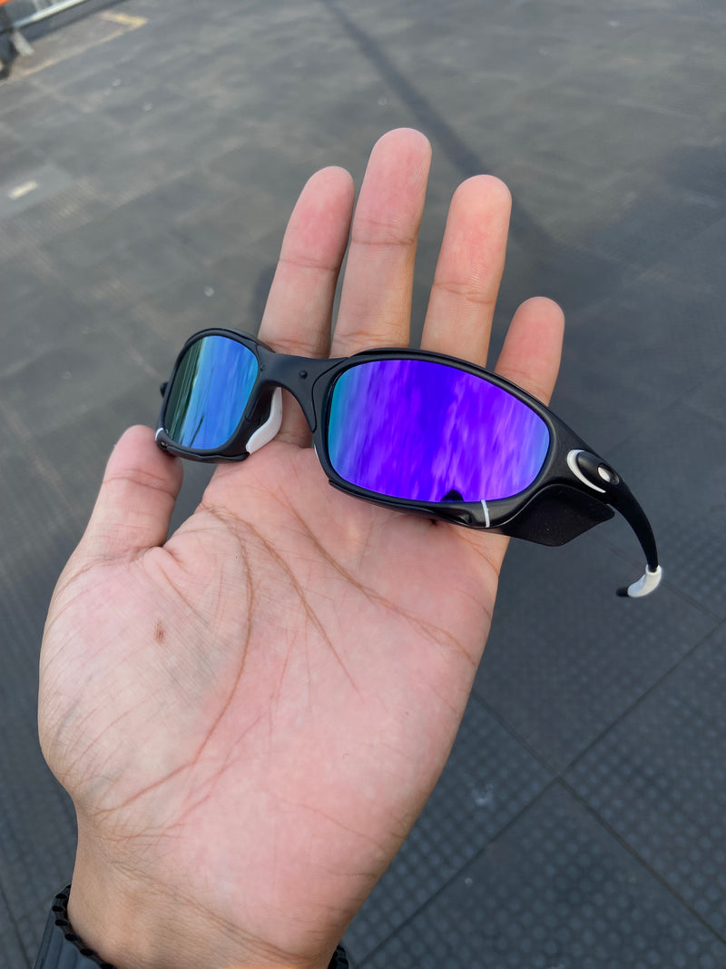 Óculos de Sol Juliet Carbon Lentes Roxa Kit Branco + Sideblinder black
