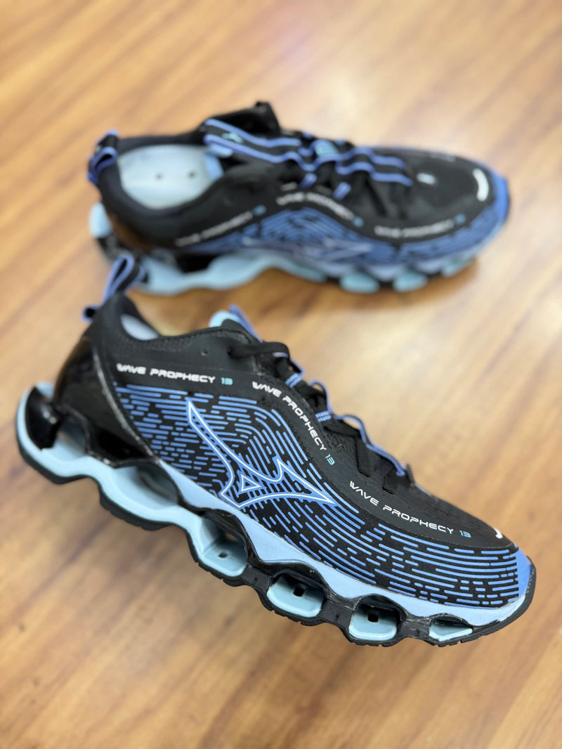 Tênis Mizuno Pro 13 preto e azul importado Vietnã
