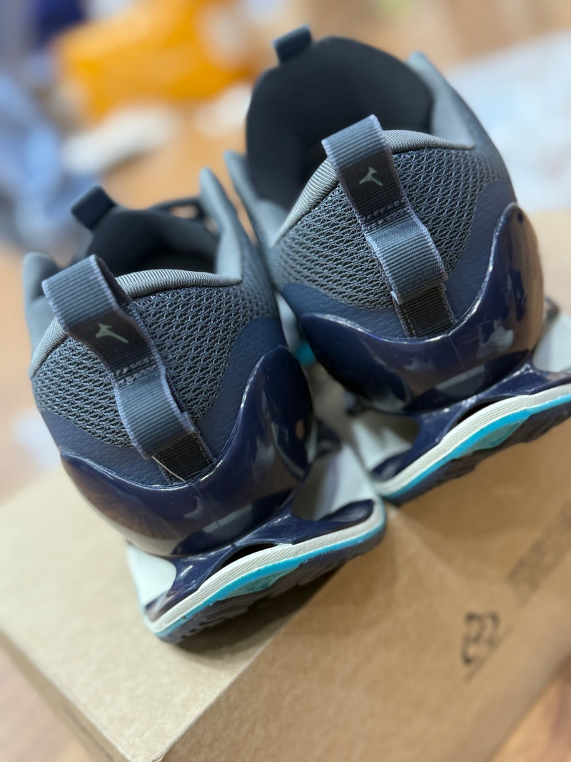 Tênis Mizuno Pro 13 cinza e azul importado Vietnã