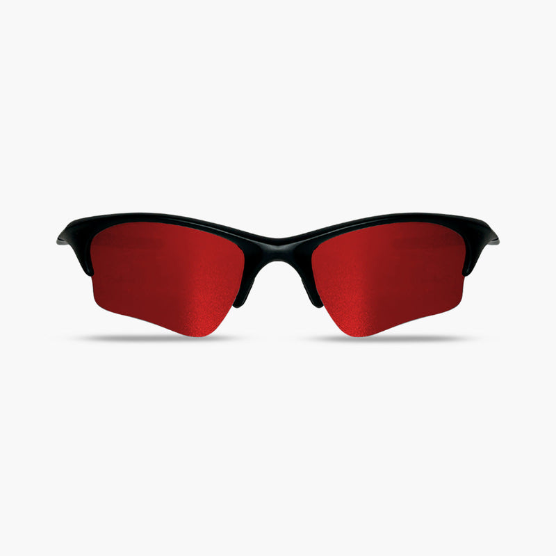 Óculos de Sol Half Jacket Preto Lente Vermelho Ruby